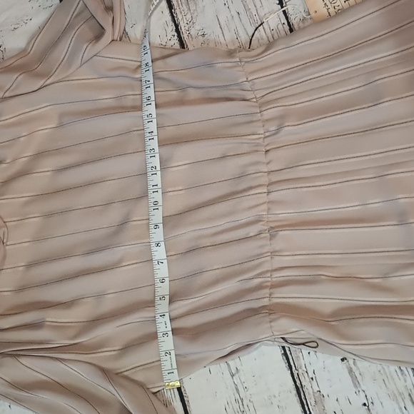 Henry Lee Tan Black Striped Vintage Union Made Long Sleeve Modest Dress 14 NWT - Picture 3 of 12